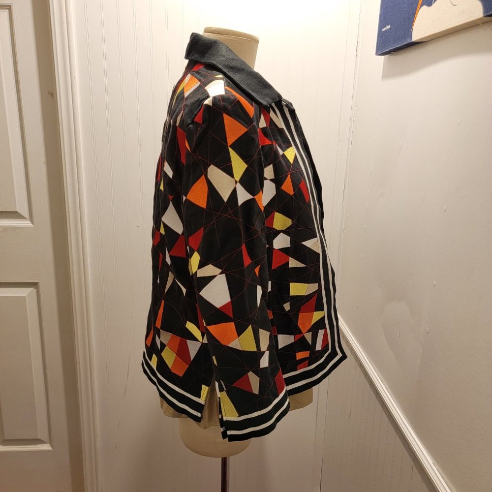 Linen With Rayon Multi Color Jacket By Linda Alla… - image 2